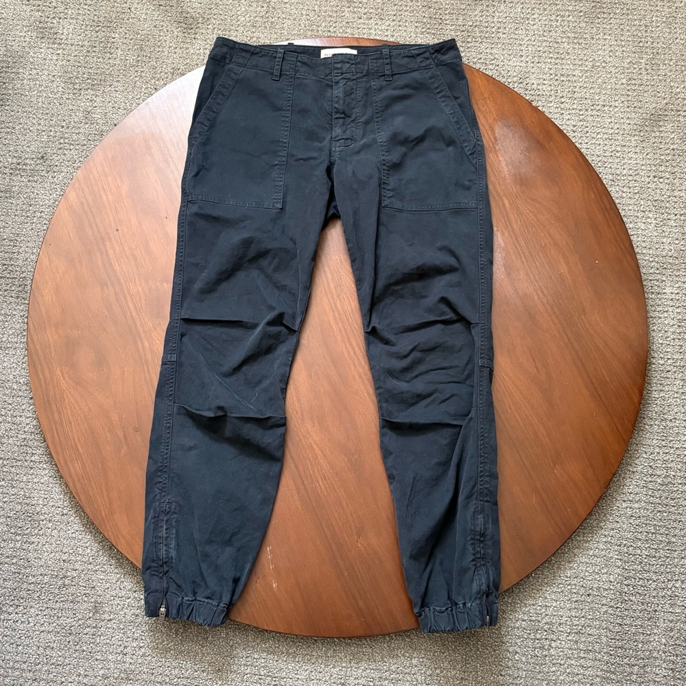 Nili Lotan French Military Dark Navy Blue Cargo Pants Women's Size 4 Cotton